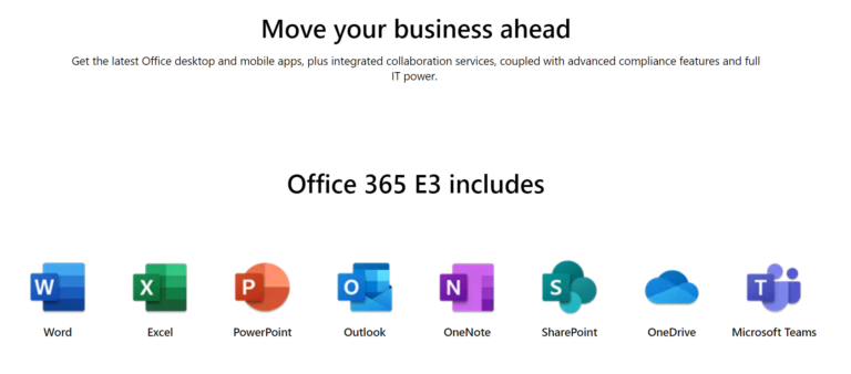 what does office 365 e3 include